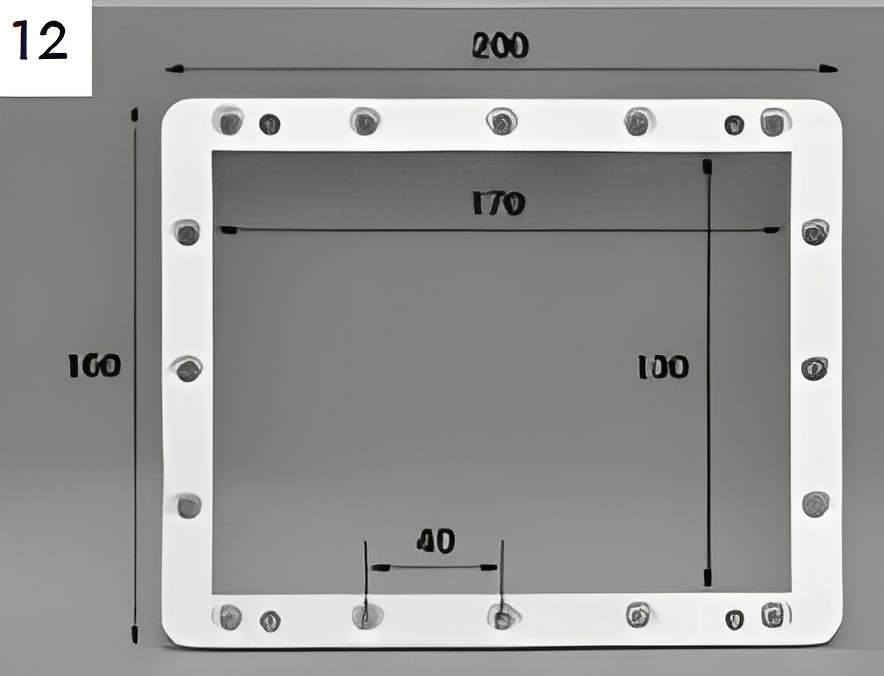 Set flangia piccola SNTE con 16 viti