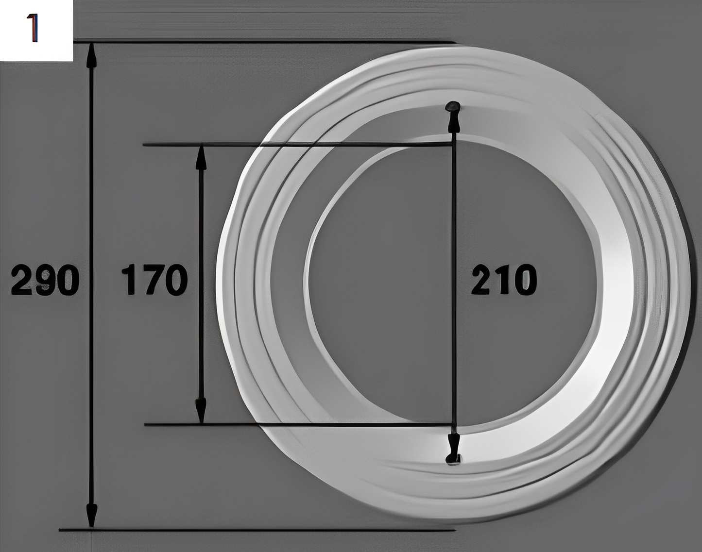 Set cornice e viti bianco, (2 pz)