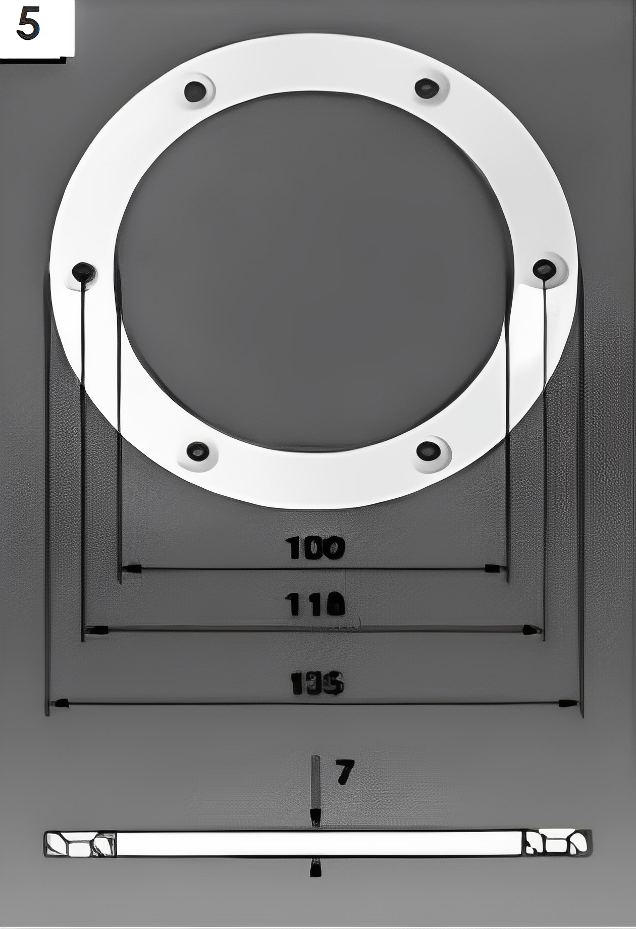 Kit C-319 (flangia + or + viti bocchette), (2 pz)
