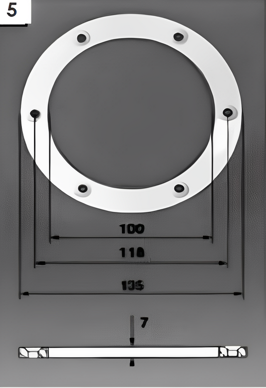Kit C-319 (flangia + or + viti bocchette), (2 pz)