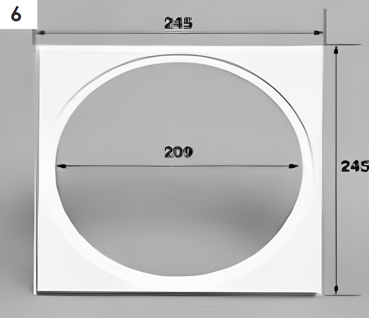 Cornice quadra Pool’s (245 x 245 mm)