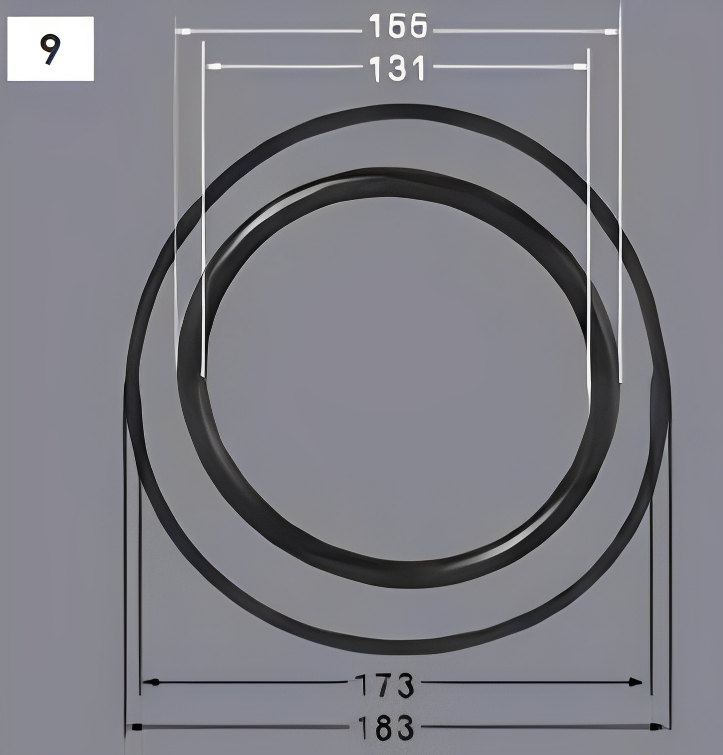 Set due oring proiettore/faro ps Astral