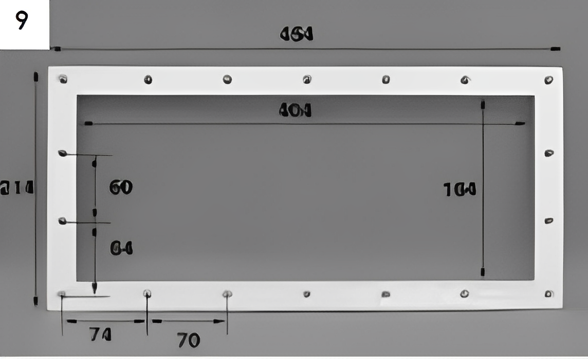 Flangia grande Cofies + set delle guarnizioni 2 pz