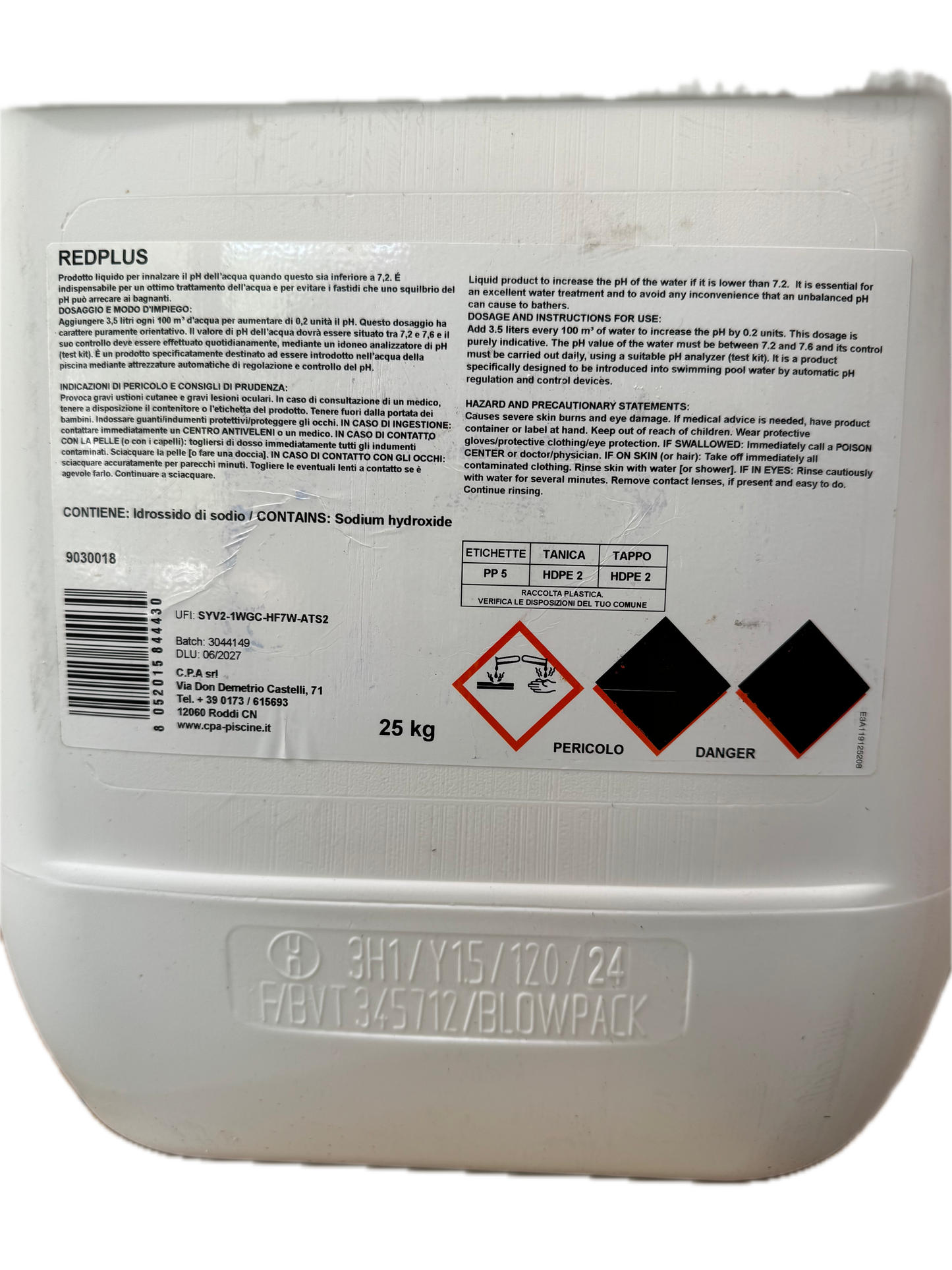 RED PLUS- PH PIU', 25 LITRI